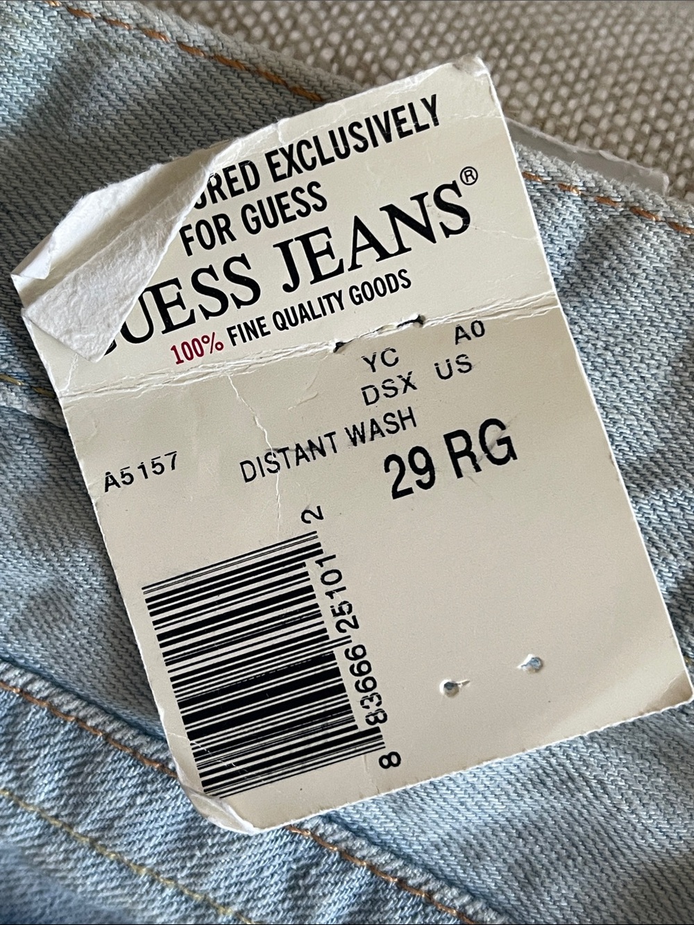 GUESS NEW Y2K Daredevil Bootcut Flare Jeans 29 light blue denim - Picture 6 of 12